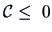 $\data{C} \leq \ 0$