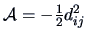 $\data{A}=-\frac{1}{2}d_{ij}^2$